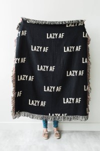 The LAZY AF blanket by Frankie Print Co.